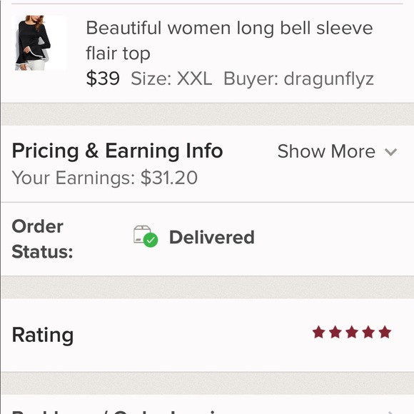 Beautiful women long bell sleeve flair top - Picture 8 of 8